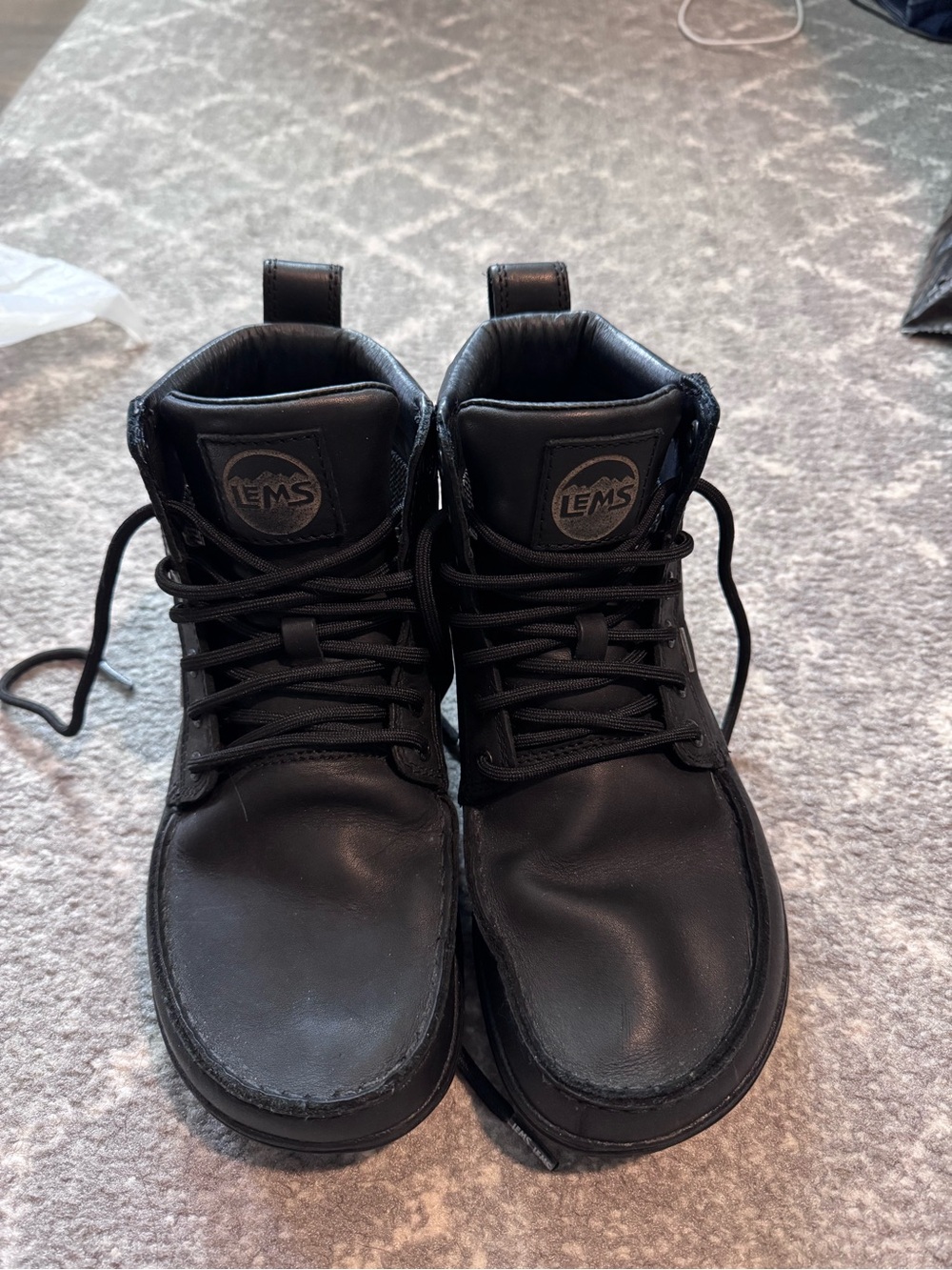 Lems Black Boulder Boot waterproof